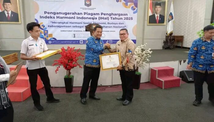 Katingan Raih Penghargaan Indeks Harmoni Indonesia 2025 dari Kemendagri