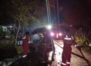 Mobil Terbakar di Kasongan, Insiden Terjadi Jelang Magrib