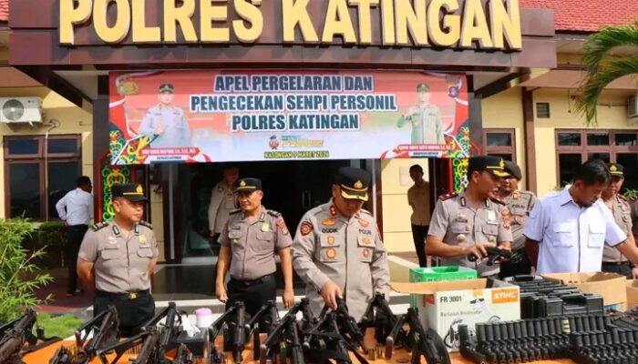 Kapolres Katingan Tegaskan Disiplin Penggunaan Senjata Api Personel