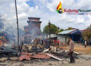 Diduga Korsleting, Kebakaran Hanguskan 4 Bangunan di Samba Katung Katingan 