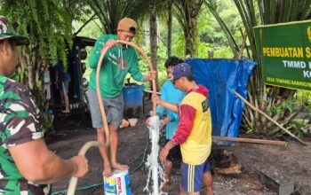 Program TMMD Bantu Warga Tewang Baringin Dapatkan Air Bersih