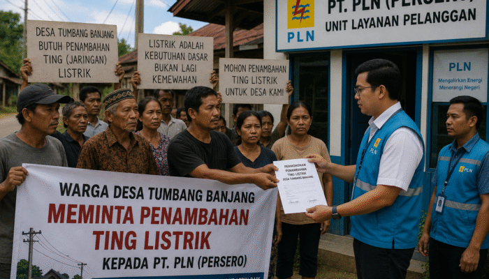 Warga Desa Tumbang Banjang Harap PLN Segera Tindaklanjuti Usulan Penambahan Tiang Listrik