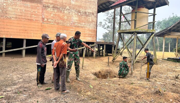Dua Titik Jadi Sasaran Pencarian Sumber Air Kodim 1019/Katingan di Dusun Papi