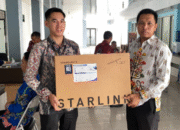 Akses Digital Diperluas, Desa Galinggang Katingan Terima Perangkat Starlink